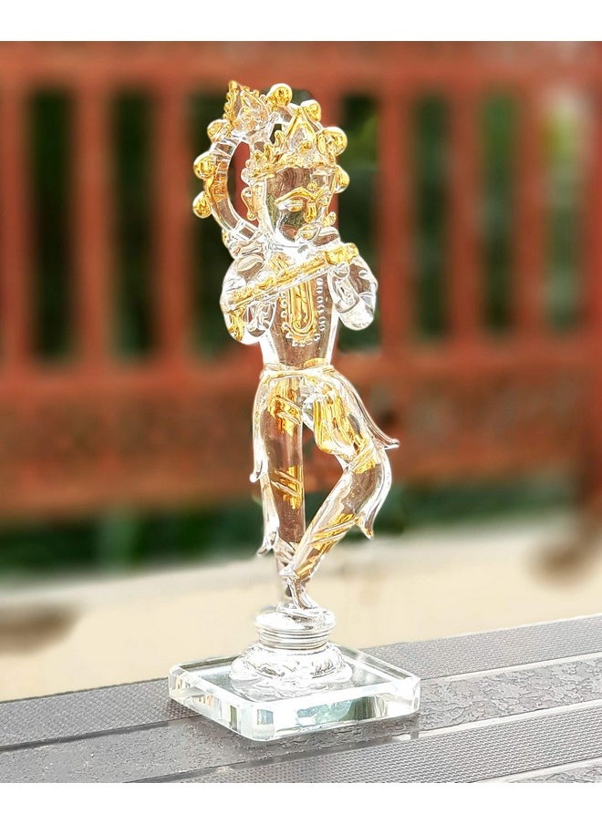ESPLANADE eSplanade Krishna Kishan Murti Idol Statue Sculpture (5.25") | Crystal Glass  - Image 3