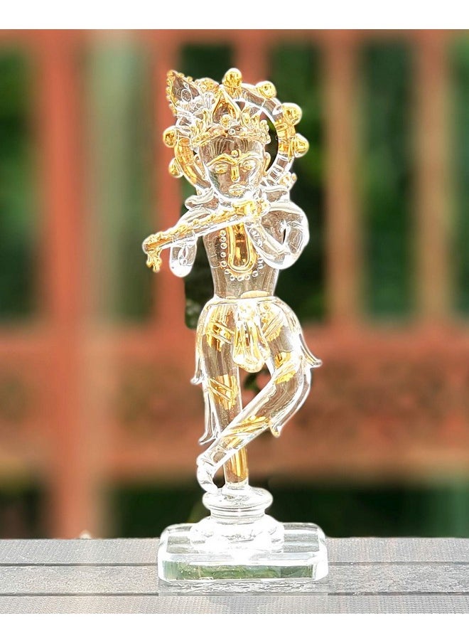 ESPLANADE eSplanade Krishna Kishan Murti Idol Statue Sculpture (5.25") | Crystal Glass  - Image 4