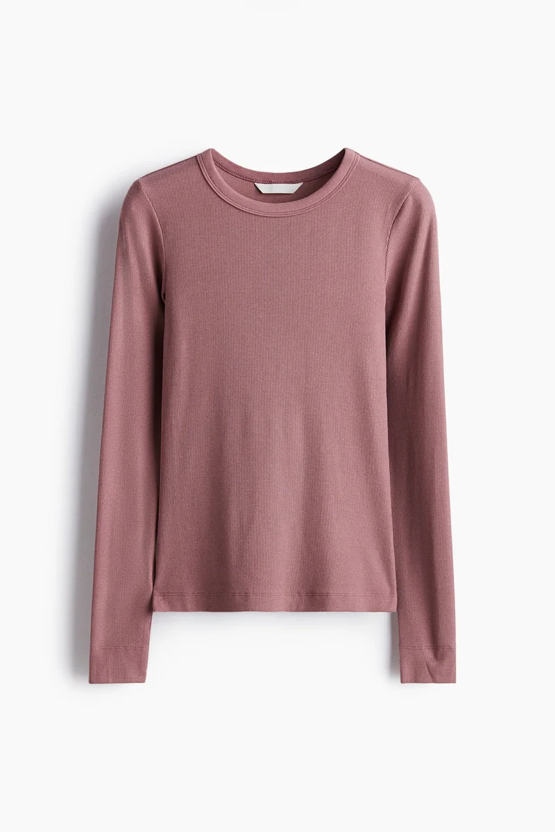 H&M Ribbed modal-blend top