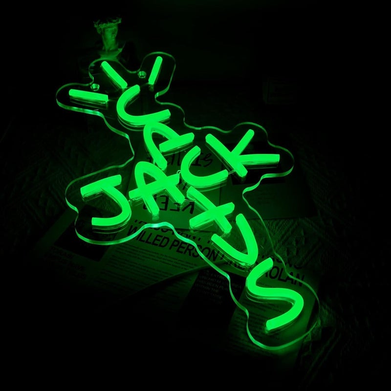 Cactus shape dimmable USB power supply neon wall decoration light letter luminous light plate Green - Image 5