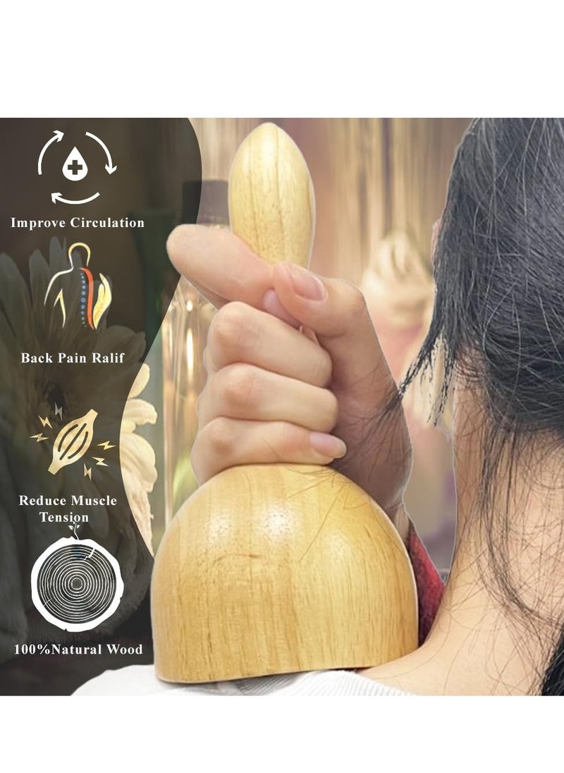 KHAJUL 5-Piece Wood Therapy Massage Tools for Body Shaping, Professional Lymphatic Drainage Massager, Anti Cellulite Massage Roller Body Sculpting Tools Set (Wooden)  - Image 5