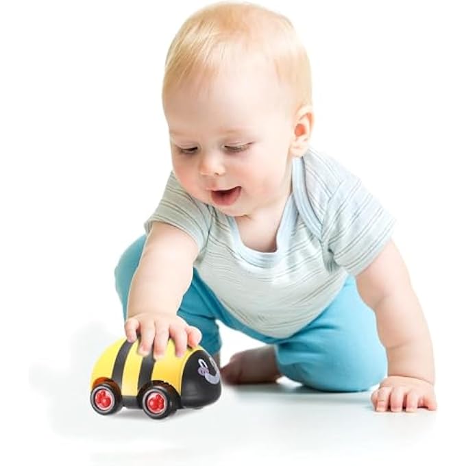 ANIMALS PULL BACK CARS BABY TOYS FOR 1-3 YEAR OLD BOY GIRLS, INFANT PLAY VEHICLE SET, BABY PUSH GO FRICTION CAR TOYS, 1 2 YEAR OLD BOY BIRTHDAY GIFT FOR INFANT TODDLERS (4PCS) - Image 5