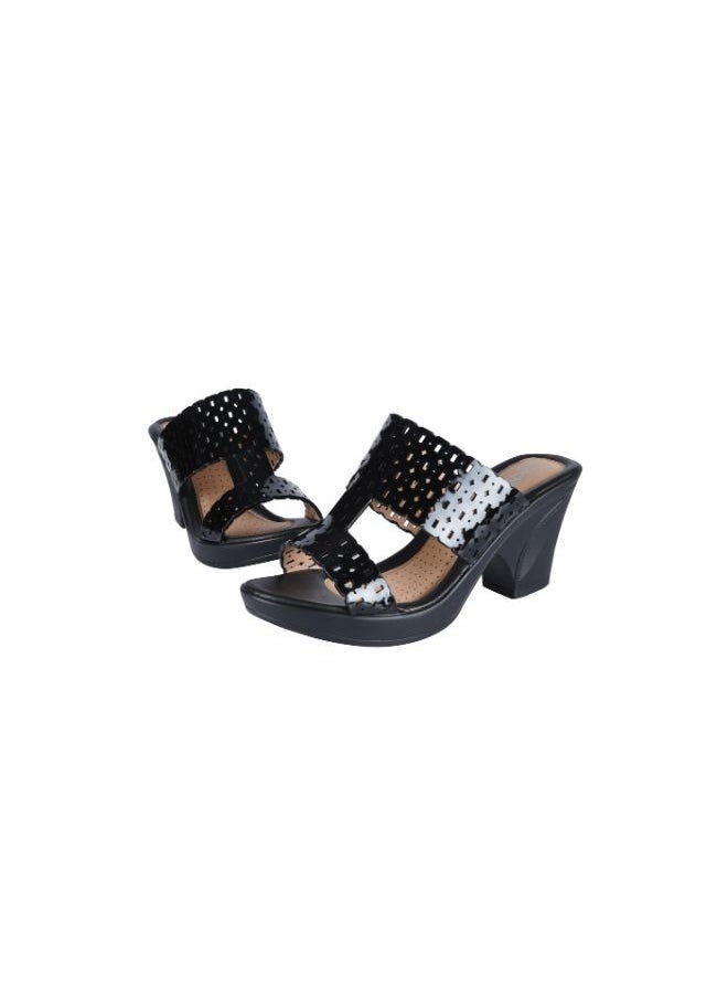Michelle Morgan 092-2419 Michelle Morgan Ladies Block Heel Sandals  19017-L10 Black  - Image 2