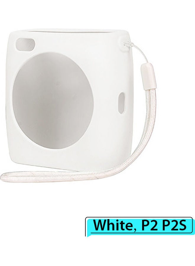 NIBEMINENT Mini Printer Case With Lanyard White