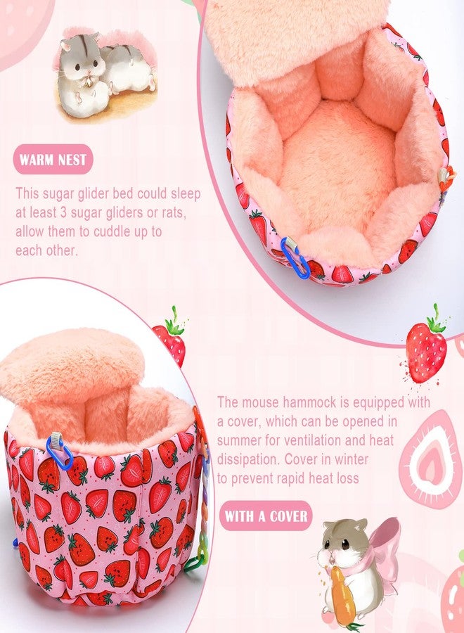 Maitys 2 Pcs Hanging Rat Hammock Guinea Pig Bedding Soft Warm Ferret Cage Accessories Small Animal Play Sleep Bed for Sugar Glider Hamster Chinchilla Mice Squirrel - Image 3