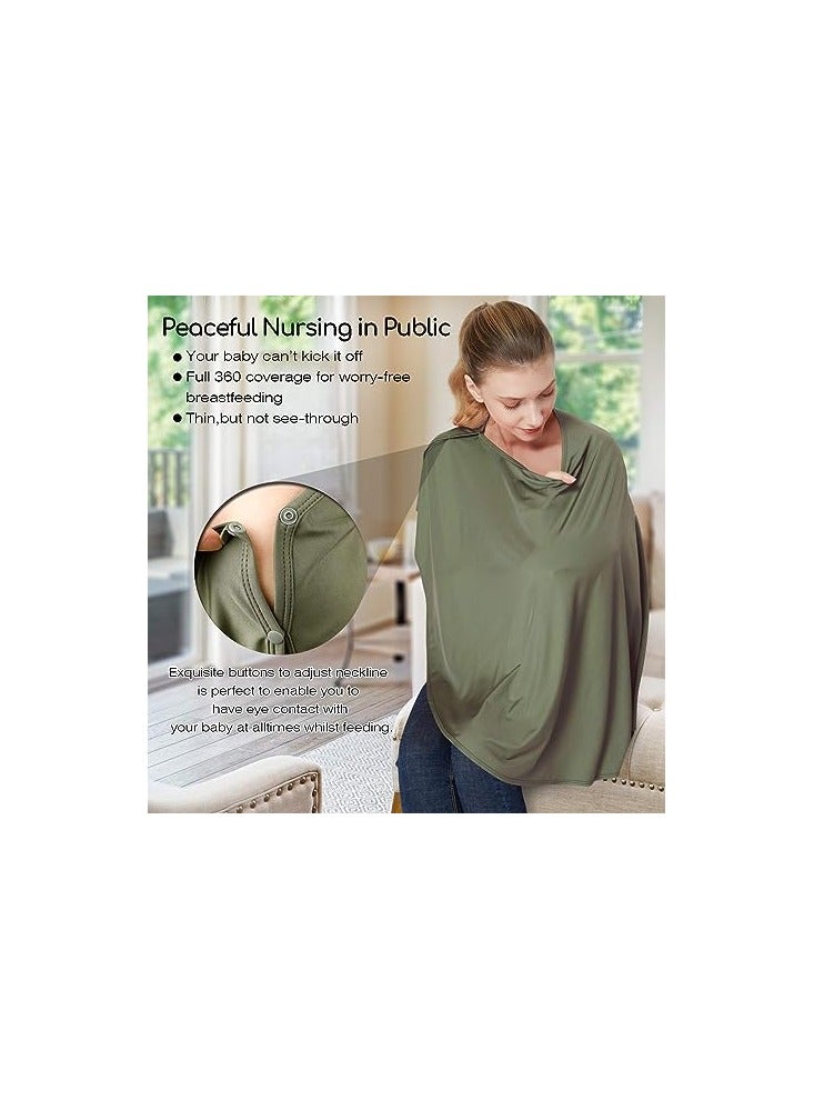 Multi-Use Nursing Poncho Cover for Breastfeeding, Car Seat Canopy, High Chair, Stroller, and Shopping Cart - Lightweight, Breathable Nursing Scarf for Boys and Girls.  - Image 3