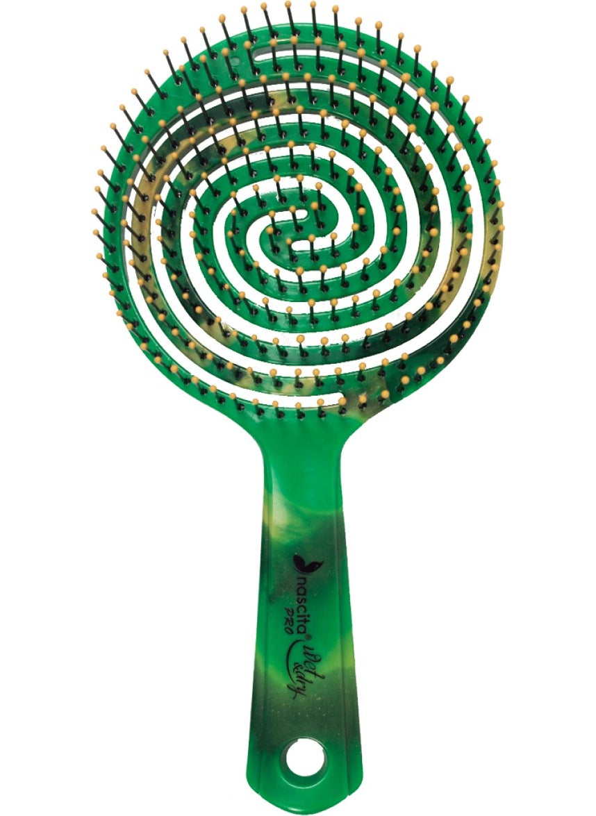 Nascita Pro Marble Large Size 3D Opening and Combing Brush Green -37  - Image 1
