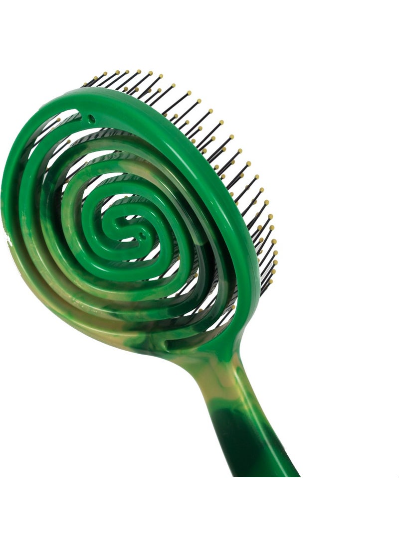Nascita Pro Marble Large Size 3D Opening and Combing Brush Green -37  - Image 3