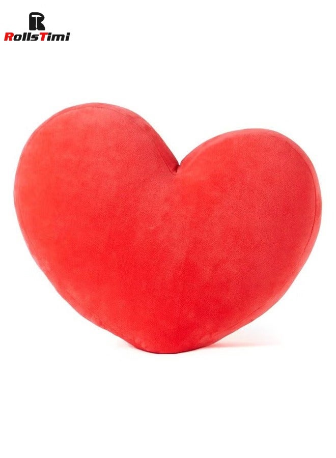RollsTimi  Cartoon Character Heart-Shaped Plush Pillow  30x40cm,Red - Image 3