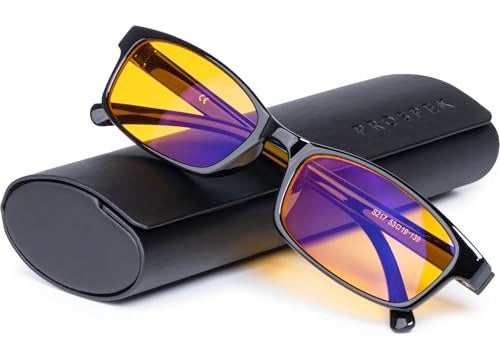Prospek Blue Light Blocking Glasses, ELITE for Women and Men, Anti Glare Amber Lens, 99% Blue Light Blockers High Optical Quality Lenses (No Diopters) - Image 1