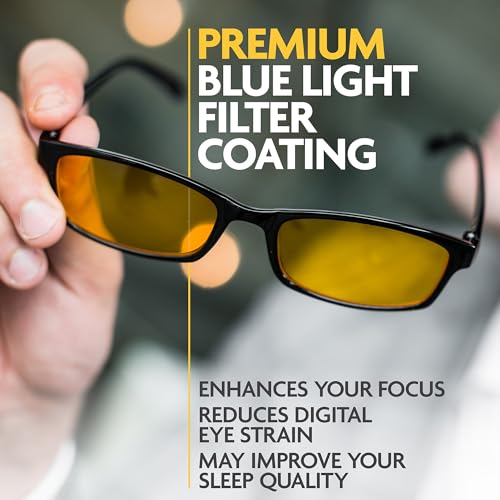 Prospek Blue Light Blocking Glasses, ELITE for Women and Men, Anti Glare Amber Lens, 99% Blue Light Blockers High Optical Quality Lenses (No Diopters) - Image 3