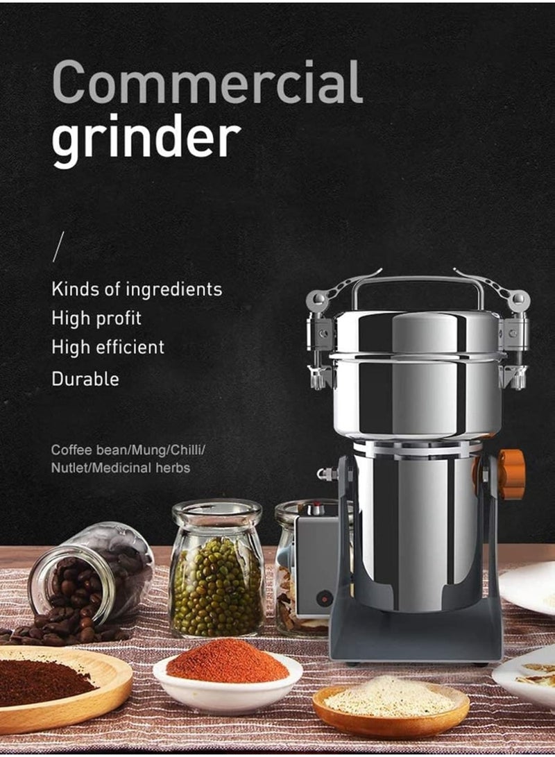 3000g Heavy Duty Stainless Steel Grain Mill Coffee Bean Grinder Dry Spice Grinding Machine (HC-3000Y)  - Image 3
