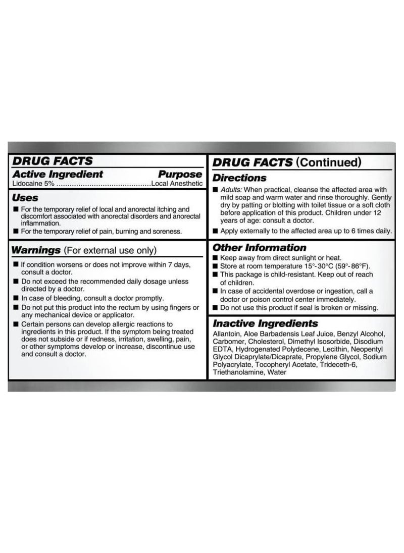Ebanel Liposomal NUMB 520, 5% Lidocaine, Topical Anorectal Cream (1.35 oz)  - Image 3