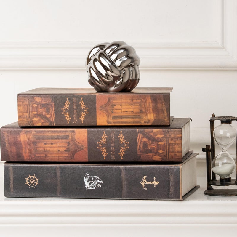 Lynagert Small Silver Knot Decor, Chain Link Decor, Coffee Table Decor, Book Shelf Decor, Entry Table Decor, Aesthetic Minimalist Decorative Objects for Modern Home Living Room, Desk Decor for Office (Silver) - Image 4