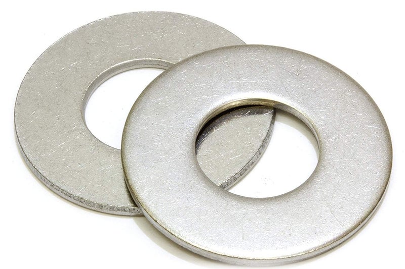 Bolt Dropper 100 Pack Washers - Stainless Steel Flat Washers - 3/8" ID x 7/8" OD - Heavy-Duty 304 Stainless Washer for Bolts - Corrosion-Resistant for Construction, Repair, Kitchens, Outdoors - Image 1