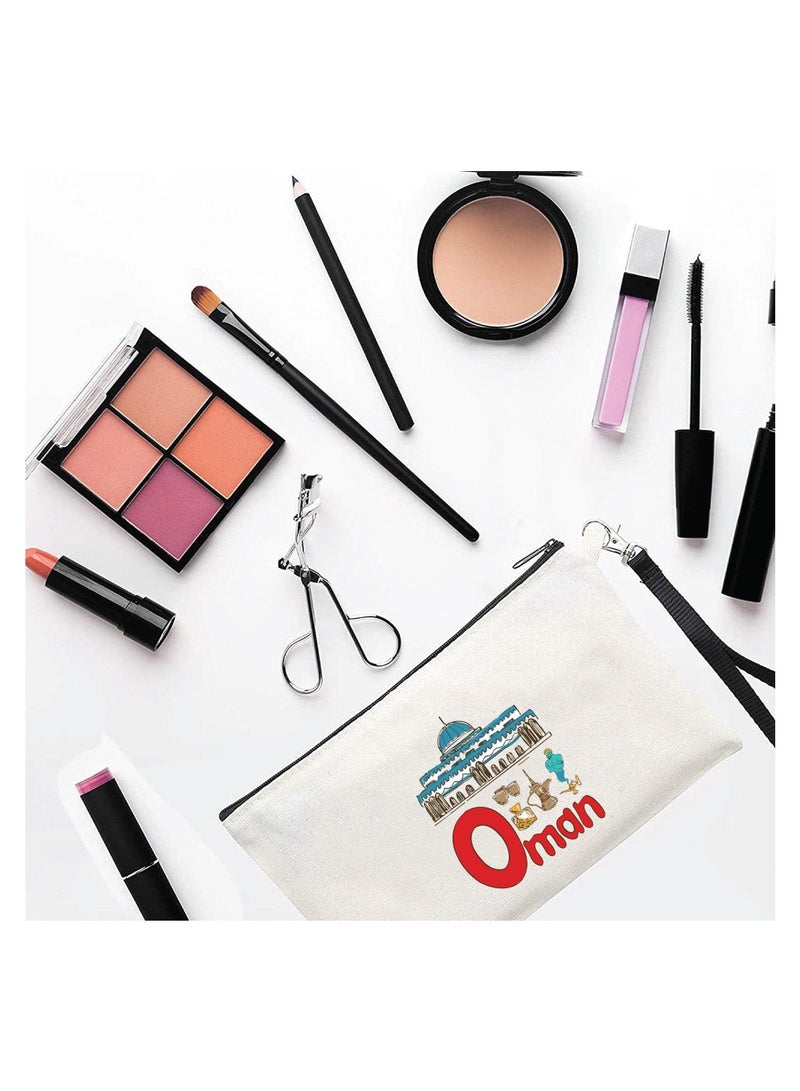 حقيبة مستحضرات التجميل لليوم الوطني العماني - احتفل بسلطنة عمان بأناقة - حقيبة مكياج - حقيبة كاملة بسحاب - Image 2