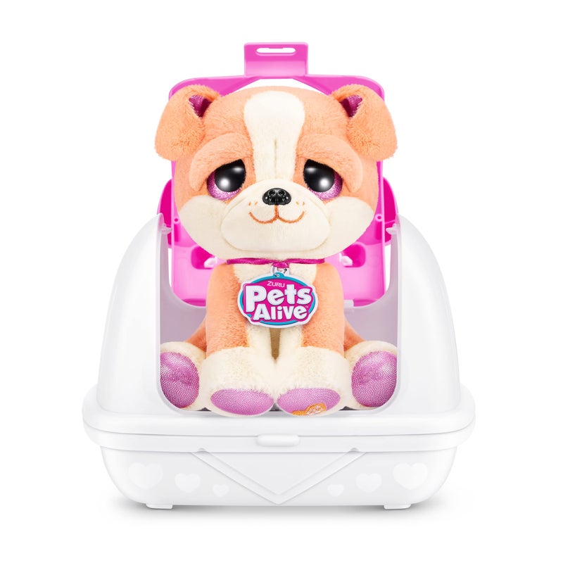 Pets Alive Pet Shop Surprise S3 Puppy Rescue Bull Dog by ZURU Surprise Puppy Plush Ultra Soft Plushies Compound Surprises Inside Interactive Toy Pets Electronic Speak and Repeat - Image 3