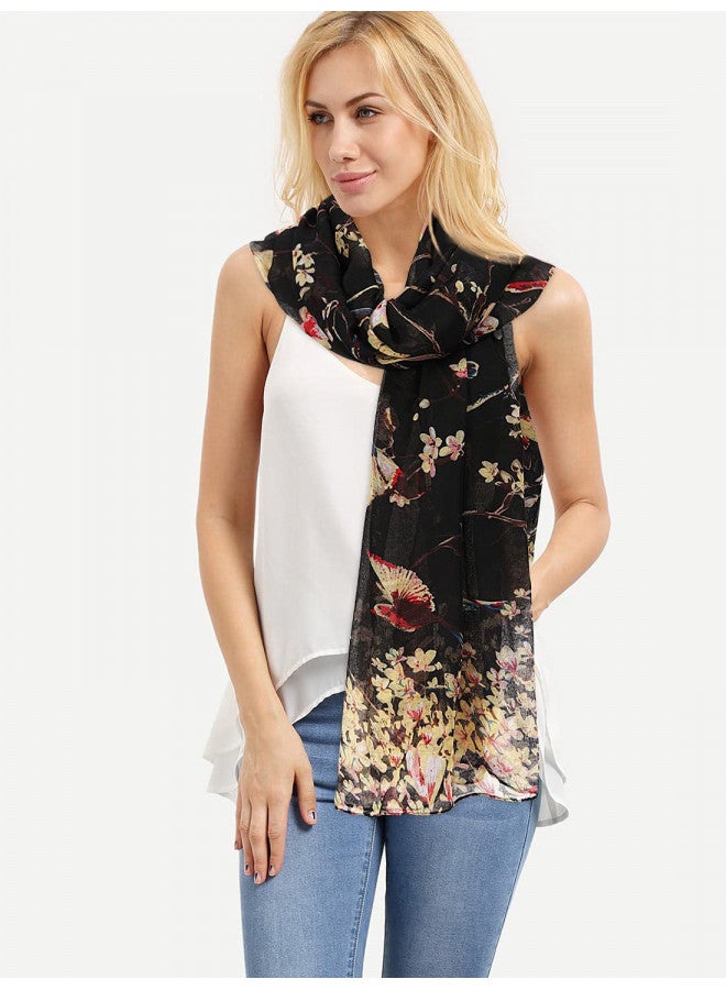 GERINLY Fashion Scarfs for Women Winter Lightweight Large Cotton Scarves for Headwraps Rectangle Bufandas de Mujer Elegantes - Image 2