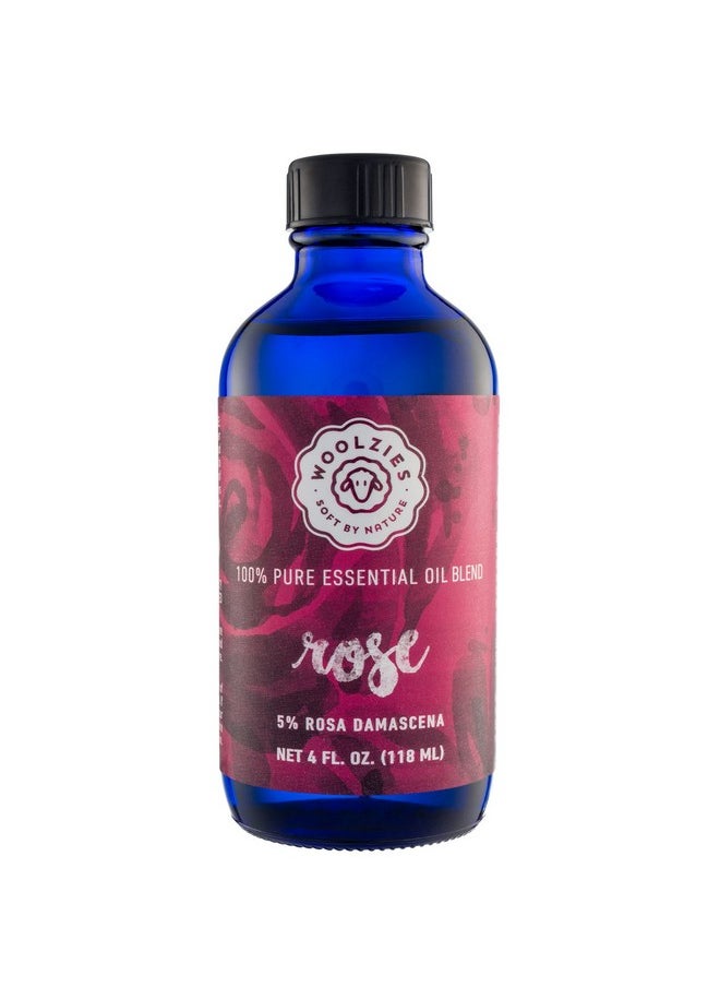 Woolzies - Best Natural Rose Essential Oil Blend 4 Oz - Therapeutic & Premium Graded Aromatherapy Oil - Most Popular For Relaxation, & Skin Use - For Diffusion & Topical Use - Image 1