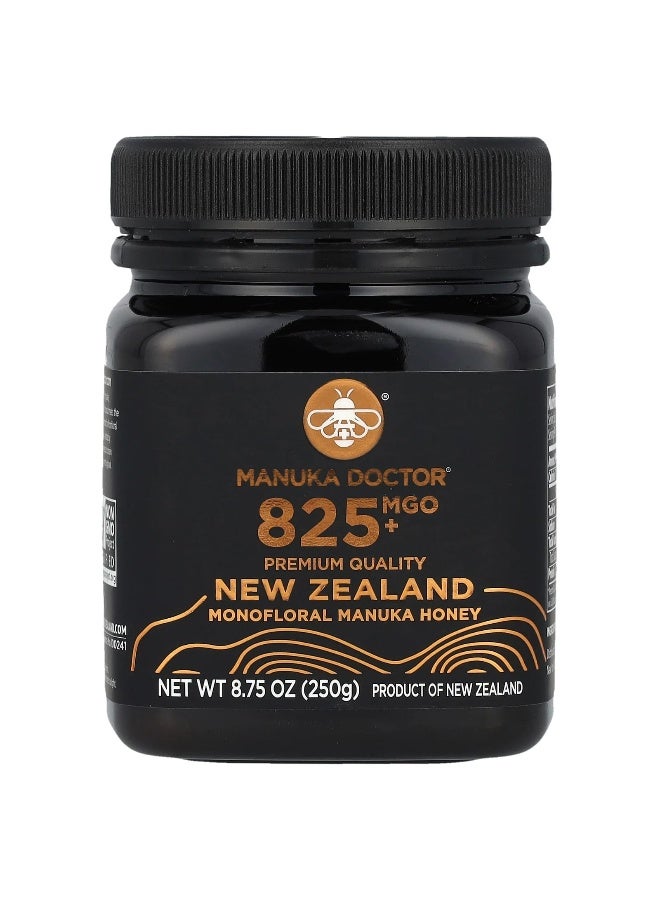Manuka Doctor Manuka Doctor, New Zealand Monofloral Manuka Honey, MGO 825+, 8.75 oz (250 g) - Image 1