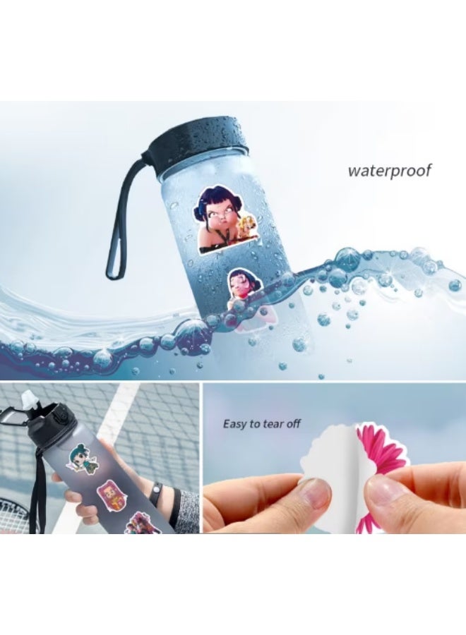 كيبوب عرض خاص على ملصقات الكيبوب: ١٢٠٠ قطعة - مجموعتان من ١٠٠ ملصق (٢٠٠) + لفة ملصقات ٥٠٠ قطعة (لفتان) (١٠٠٠ قطعة) | ملصقات فينيل لشخصيات ميرا، رومي، وزوي من الكيبوب | ملصقات جمالية مقاومة للماء - Image 5