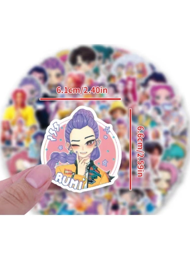 KPOP 1200 Pcs KPOP Sticker Bulk Offer with free purse for sticker storage – Two set of 100pcs Stickers (200) +500pcs Sticker Roll (2 Roll) (1000nos) | MIRA, RUMI, ZOEY K-Pop Vinyl Decals | Waterproof Aesthetic Stickers - Image 5