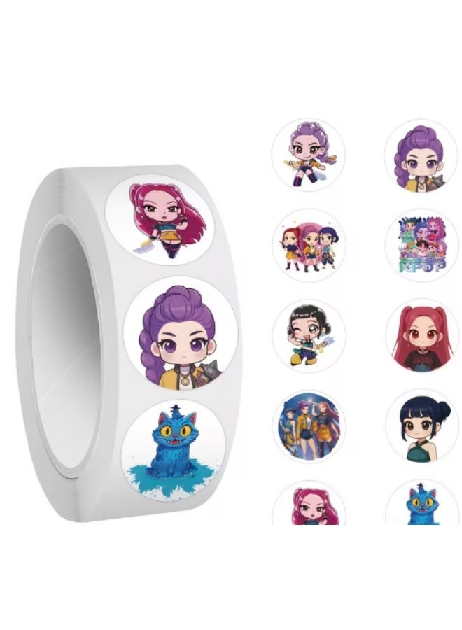 KPOP 1200 Pcs KPOP Sticker Bulk Offer with free purse for sticker storage – Two set of 100pcs Stickers (200) +500pcs Sticker Roll (2 Roll) (1000nos) | MIRA, RUMI, ZOEY K-Pop Vinyl Decals | Waterproof Aesthetic Stickers - Image 3