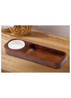 BILLI Wooden Chip And Salsa Serving Tray with Bowl  - Image 2