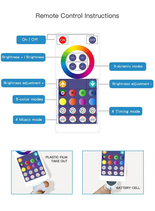 NKX RGB Magic Color TV background Music Color Lamp - Image 3