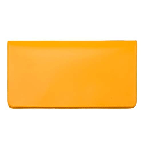 CAROUSELCHECKS Sunburst Orange Vinyl Checkbook Cover, Top Tear Personal Vinyl Checkbook Cover - Image 5