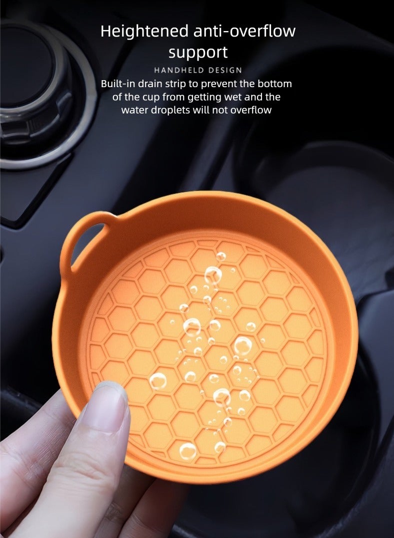 Sunspire Non-Slip Car Coasters - Food Grade Silicone, Shock Absorbing & Spill Resistant 4-Pack (Black) - Image 3