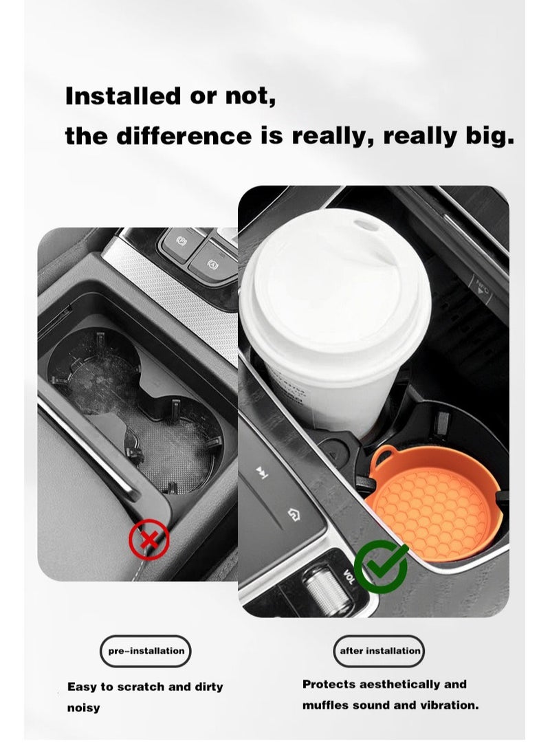 Sunspire Non-Slip Car Coasters - Food Grade Silicone, Shock Absorbing & Spill Resistant 4-Pack (Black) - Image 5