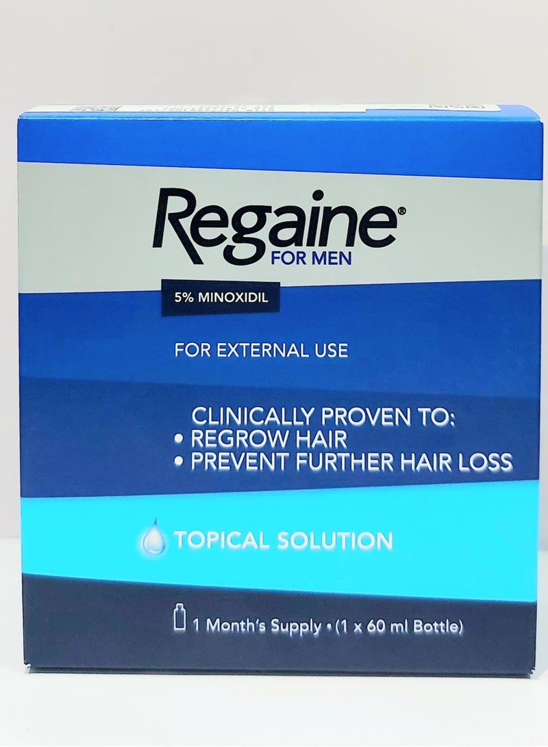 Regaine For Men 5% Minoxidil Topical Solution 60ml  - Image 1