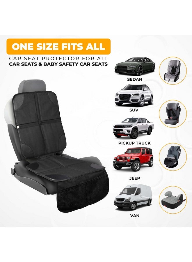 EcoNour 2 Pack Car Seat Protector for Child Car Seat | 600D Fabric |Non-Slip Waterproof Car Seat Cover Mat with Thick Padding | Carseat Cover for Baby Car Seat - Image 2