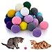 Molain Large Cat Toy Balls Soft Cat Balls 1Inch Kitten Pom poms Ball Cat Play Toy 30 Pcs - Image 3