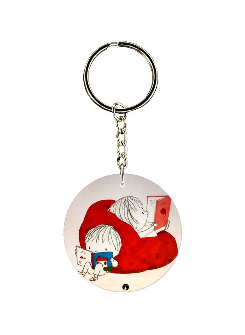 Double Sided Children Printed Keychain