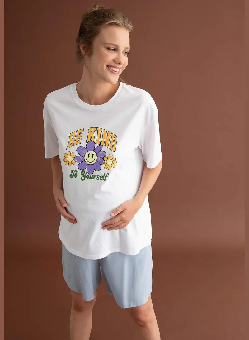 DeFacto Woman Regular Fit Maternity Wear Knitted Tops Short Sleeve