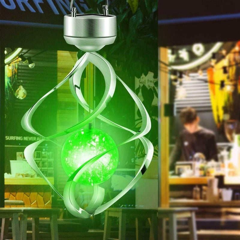LED Color Changing Solar Hanging Light Waterproof Wind Chimes Light Lamp Outdoor Decoration - Image 2