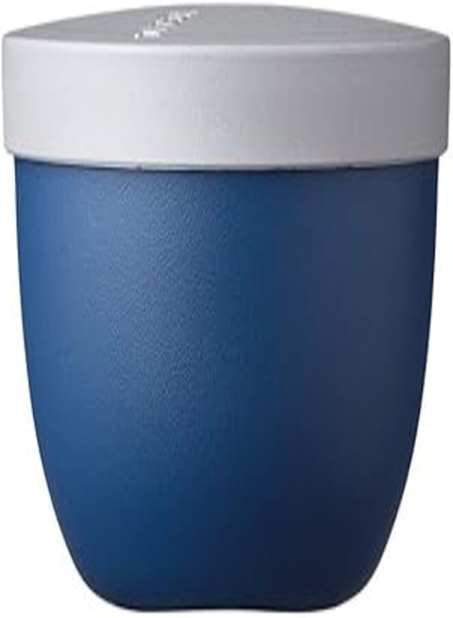 Mepal - Snackpot Ellipse - Practical container for storing and transporting food - Freezer safe - Dishwasher safe - 350 ml - Nordic Denim