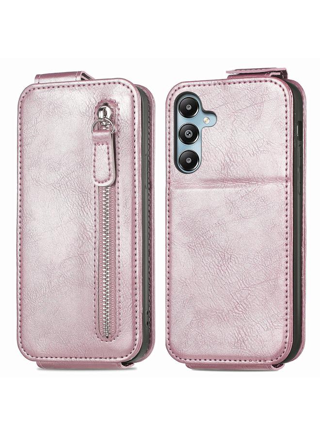 S-TOP Case For Samsung Galaxy M14 Zipper Wallet Vertical Flip Leather Phone Case - Image 1