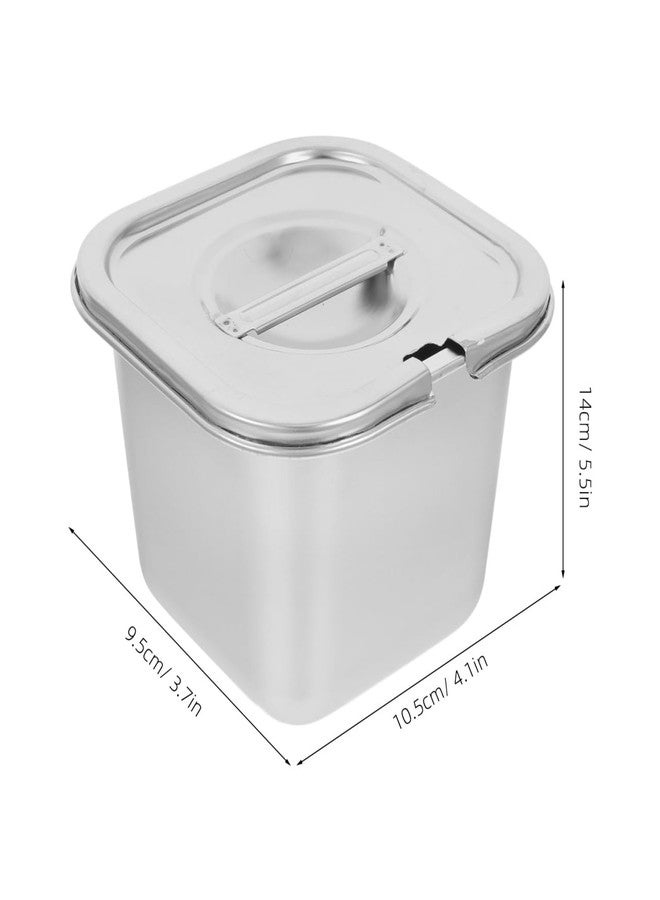 PRETYZOOM Freezer Stainless Steel Container Ice Cream Storage Box Metal Container with Lid Storage Containers Ice Cream Tub Ice Cream Storage Tubs Freezer Container Stainless Steel Storage Containers - Image 5