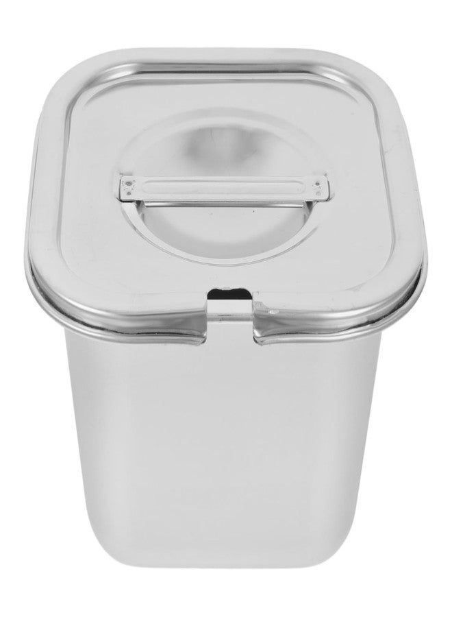 PRETYZOOM Freezer Stainless Steel Container Ice Cream Storage Box Metal Container with Lid Storage Containers Ice Cream Tub Ice Cream Storage Tubs Freezer Container Stainless Steel Storage Containers - Image 1