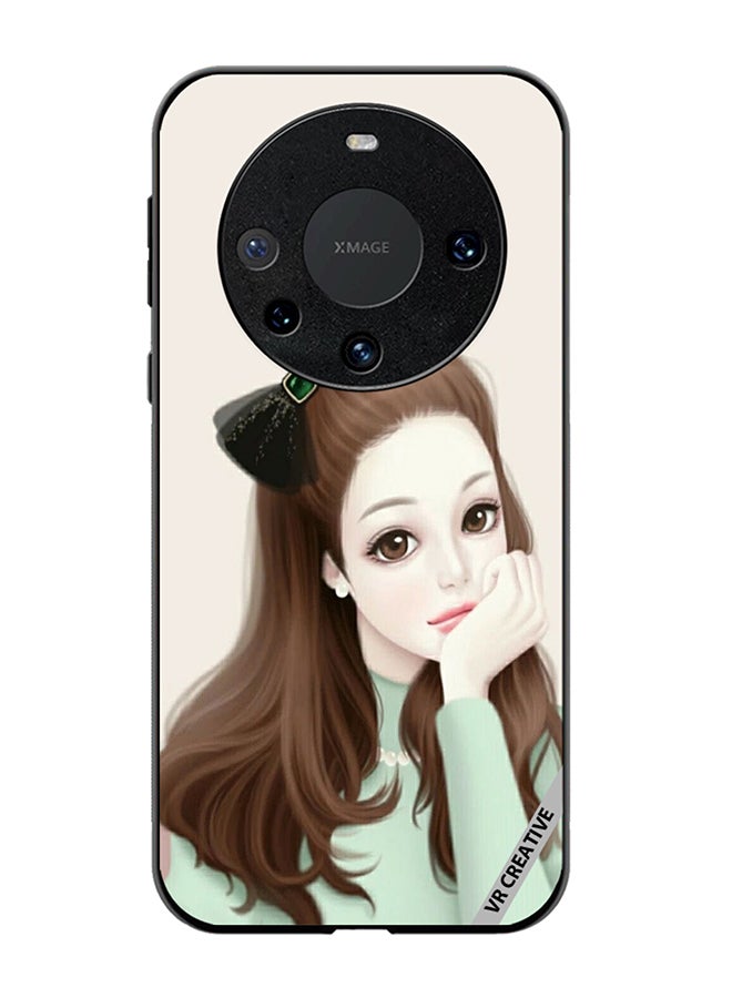 VR CREATIVE Protective Case Cover For Huawei Mate 60 Pro Plus Girl With Band Design Multicolour - Image 1