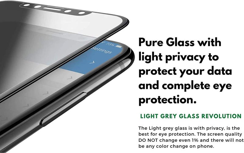 زجاج مقوى من ZERO EYE STRAIN لهاتف iPhone XR 5D، مزود بميزة حماية العينين وميزة الخصوصية الفائقة. حافظ على سلامة عينيك وبرودتهما. - Image 3