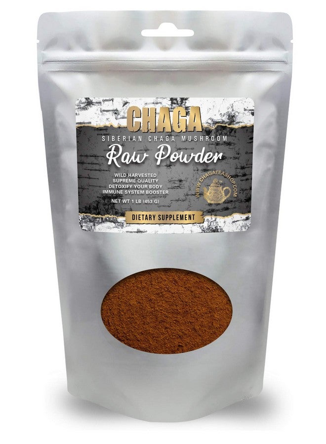 ChagaTeaShop مسحوق فطر تشاجا السيبيري الخام المحصود من البرية طبيعي بالكامل 1 رطل (453 جرام) - Image 1