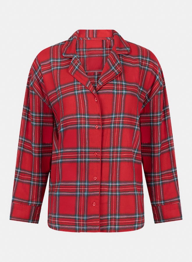 hunkemoller Flannel Pyjama Top - Image 5