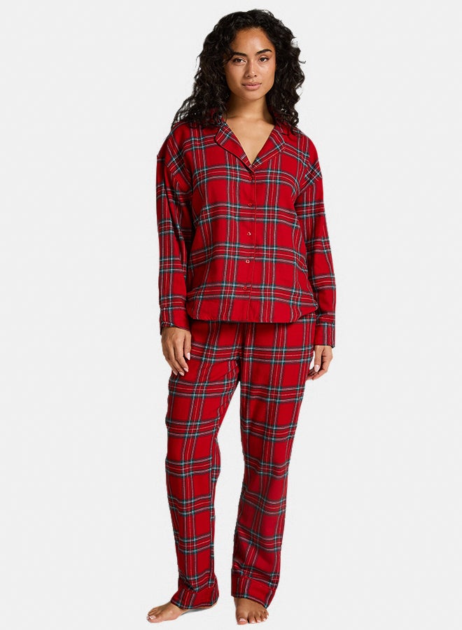 hunkemoller Flannel Pyjama Top - Image 3