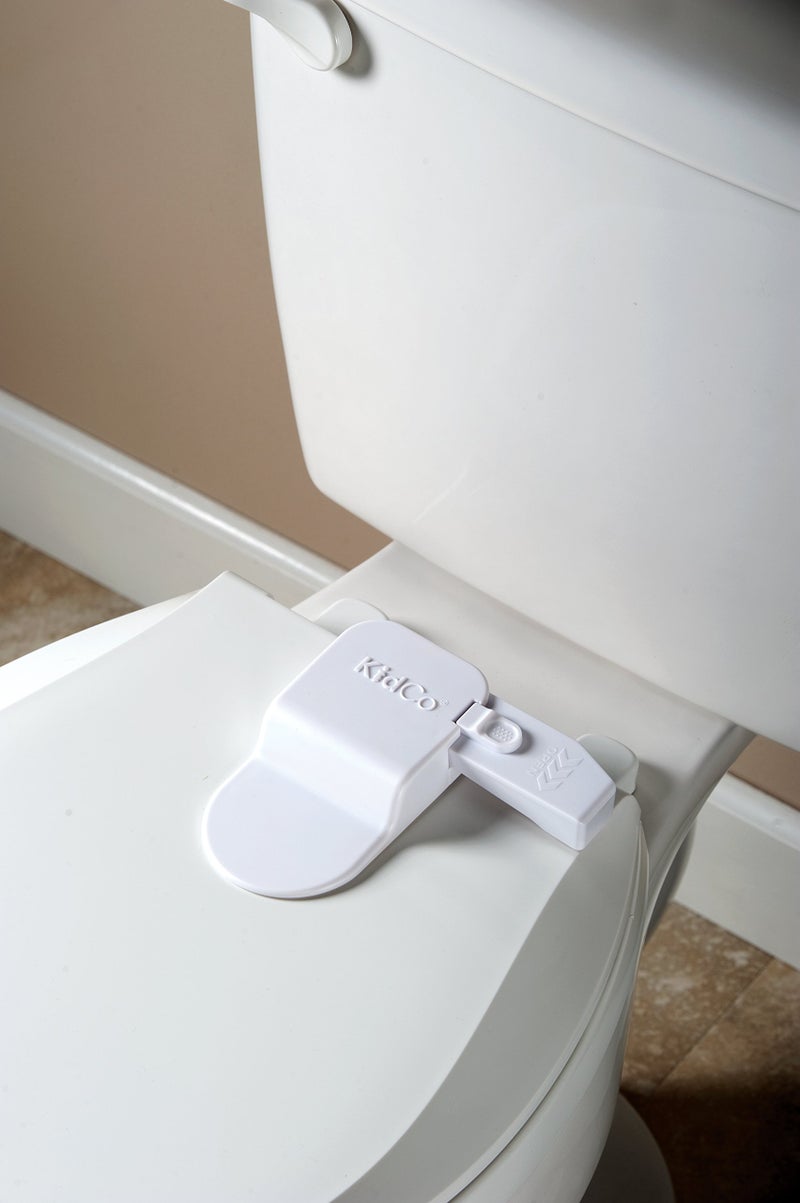 KidCo S384 Adhesive Toilet Lock - Toilet Lock Baby Proof Ideal Baby Proof Toilet Lid Lock â€“ No Tools Needed Easy Installation with Adhesive â€“ Top Safety Toilet Seat Lock â€“ Fits Most Toilets, White - Image 3
