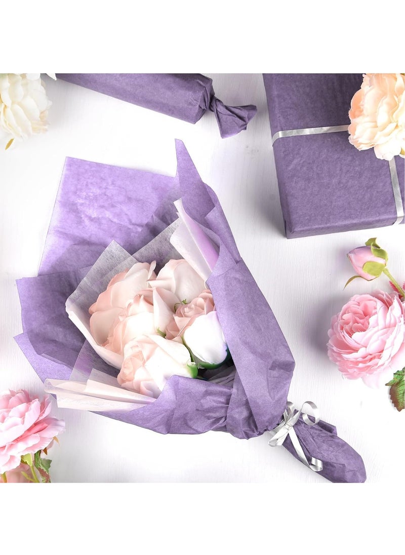 MARKQ Light Purple Gift Wrapping Tissue Paper Sheets for DIY Crafts, Gift Bags, Holidays, Birthdays, 50 x 75 cm (50 Sheets)  - Image 5