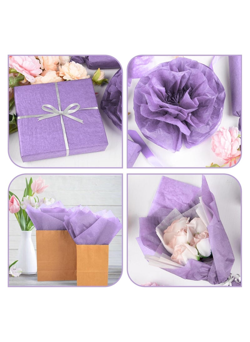 MARKQ Light Purple Gift Wrapping Tissue Paper Sheets for DIY Crafts, Gift Bags, Holidays, Birthdays, 50 x 75 cm (50 Sheets)  - Image 4